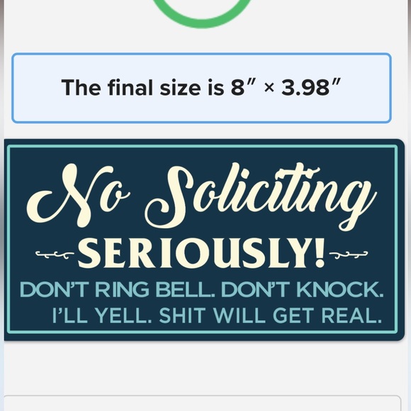 Funny No Soliciting Sign Static Cling - Picture 2 of 3